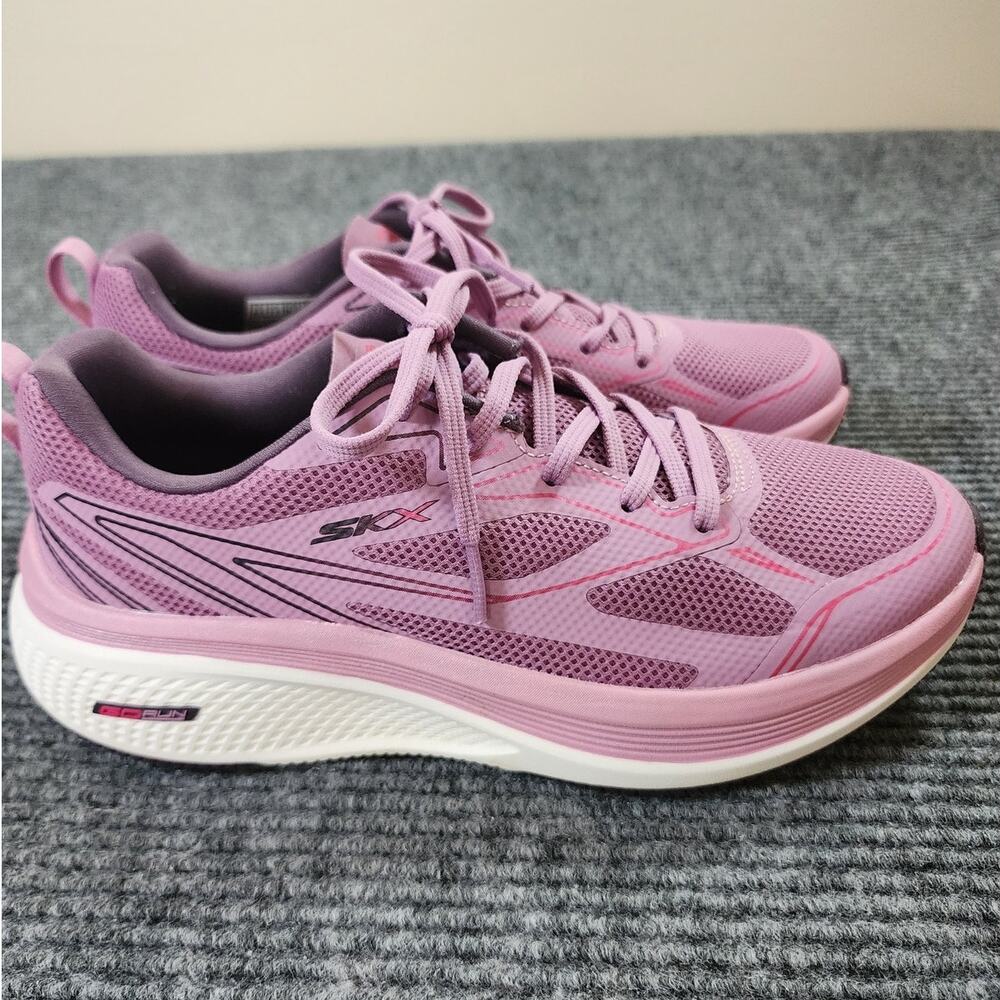 Skechers Womens Size 8.5 GoRun Elevate 2.0 Allaire SKX Pink Sneakers Air Cooled - Picture 10 of 12